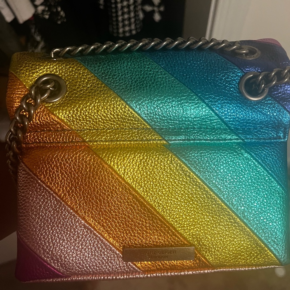 Kurt geiger multi color bag gently worn with card holder included